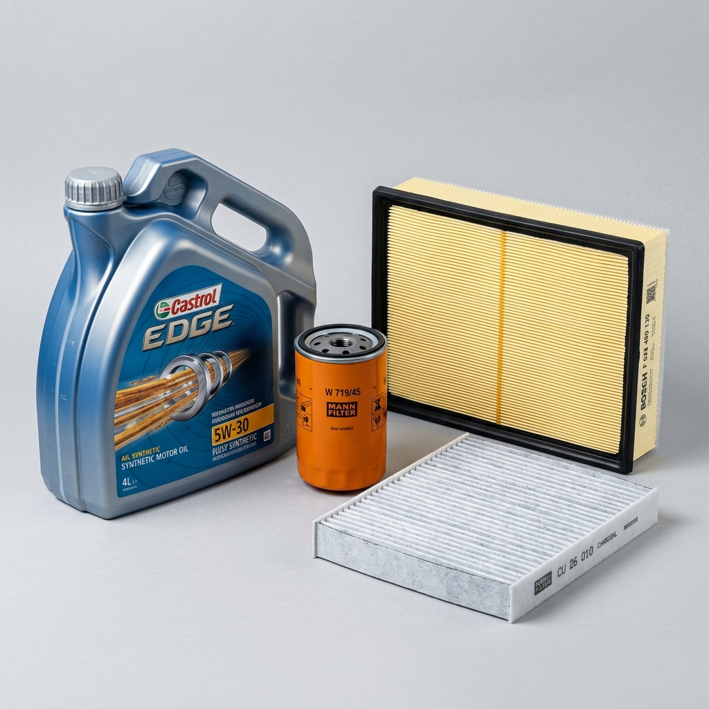 Kit Revisão Completa: 4L Óleo Motul 5W30 + 3 Filtros (Óleo, Ar, Cabine)
